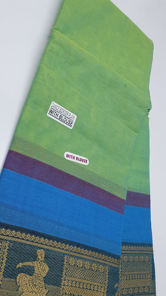 DANCE BORDER SAREE (GREEN)