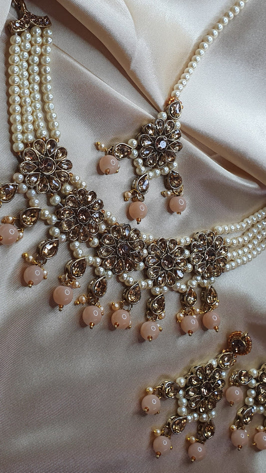 CHOCKER SET (SALMON PEACH)