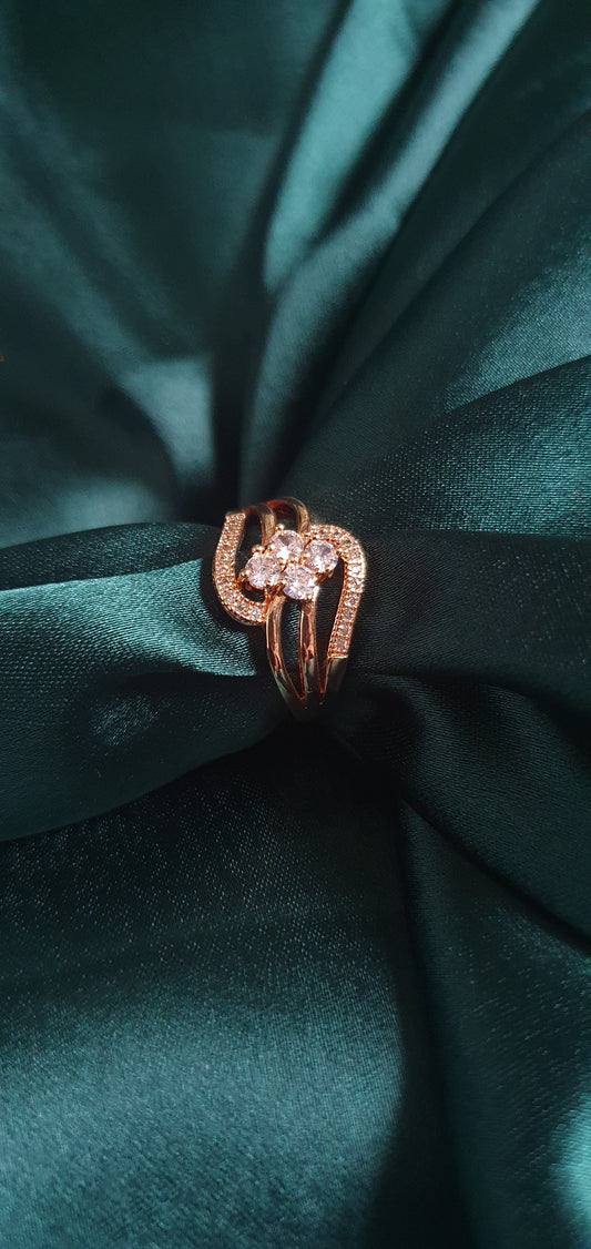 A.D STONE ROSE GOLD RING