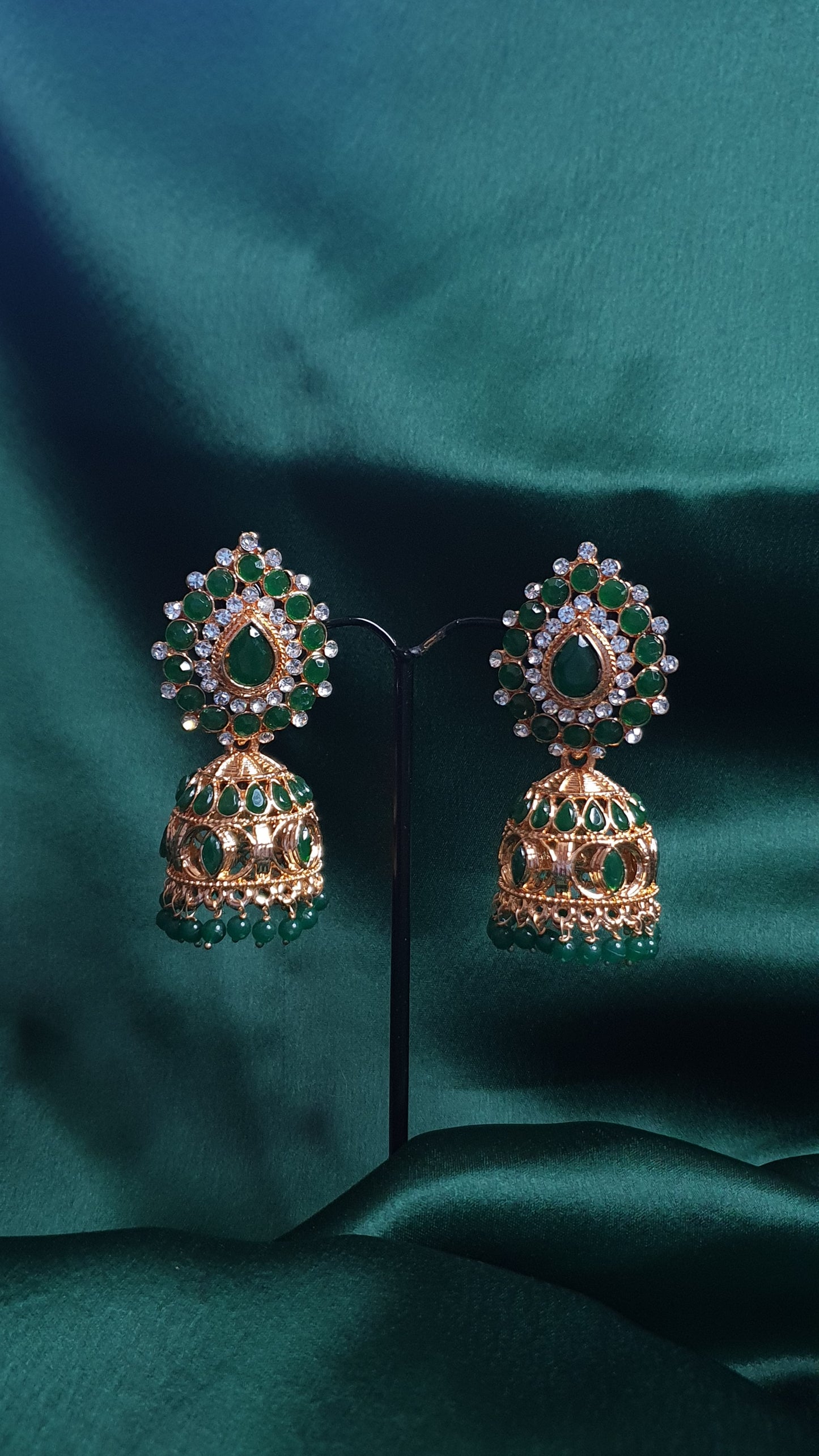 ROSE GOLD & GREEN LARGE JUMKHAS