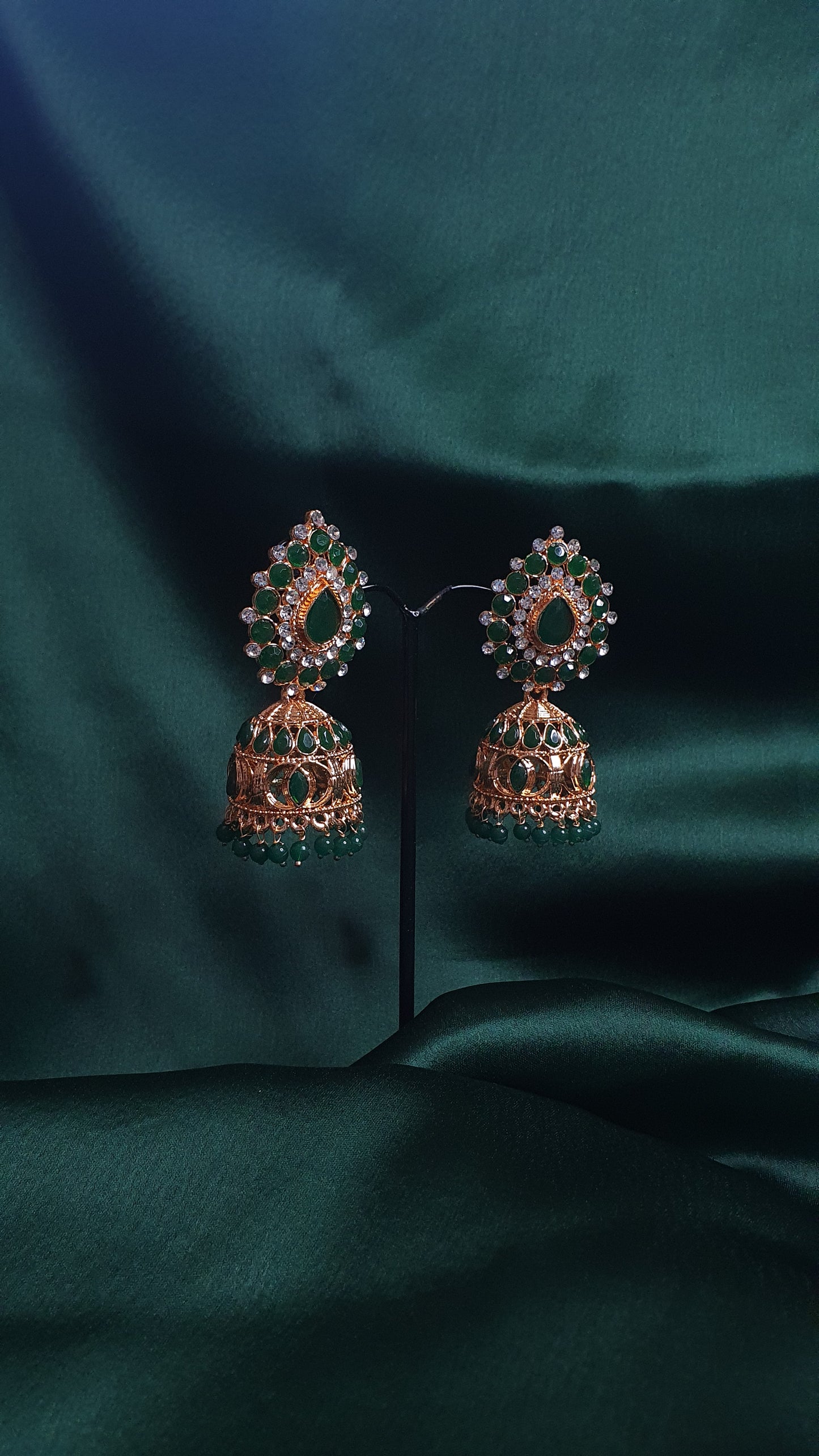 ROSE GOLD & GREEN LARGE JUMKHAS