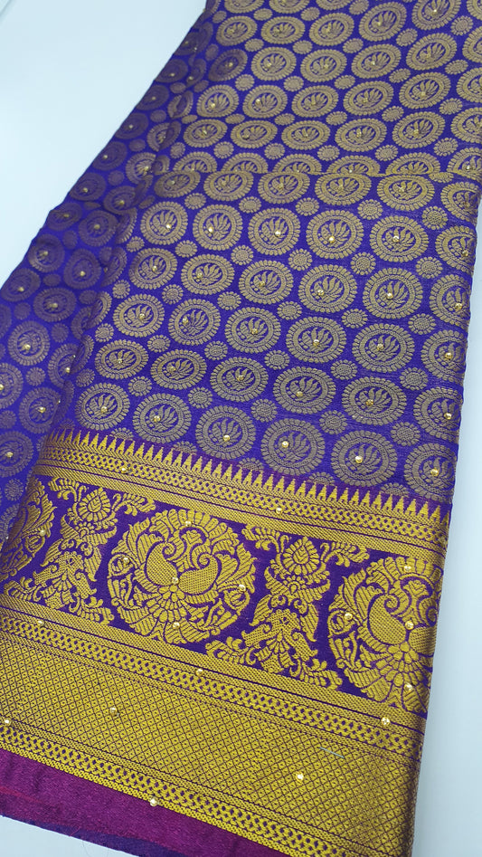 PURPLE & PINK SILK SAREE
