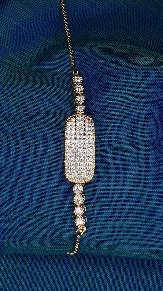 GOLD A.D. STONE ADJUSTABLE BRACELET 004