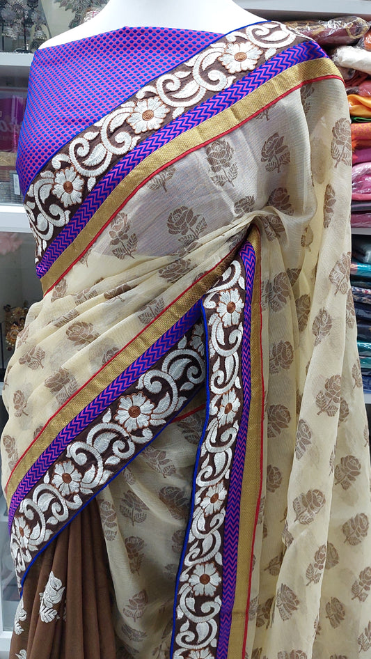 HALF & HALF DESIGNER SAREE