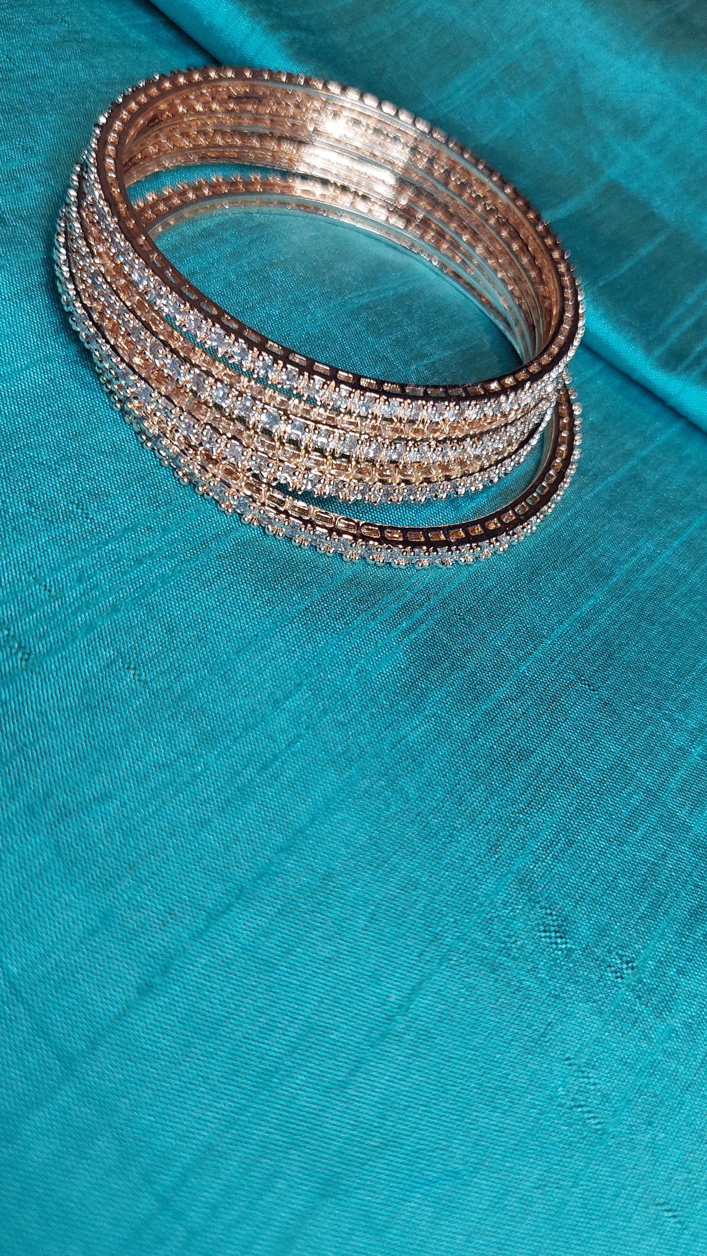 ROSE GOLD A.D. STONE BANGLES