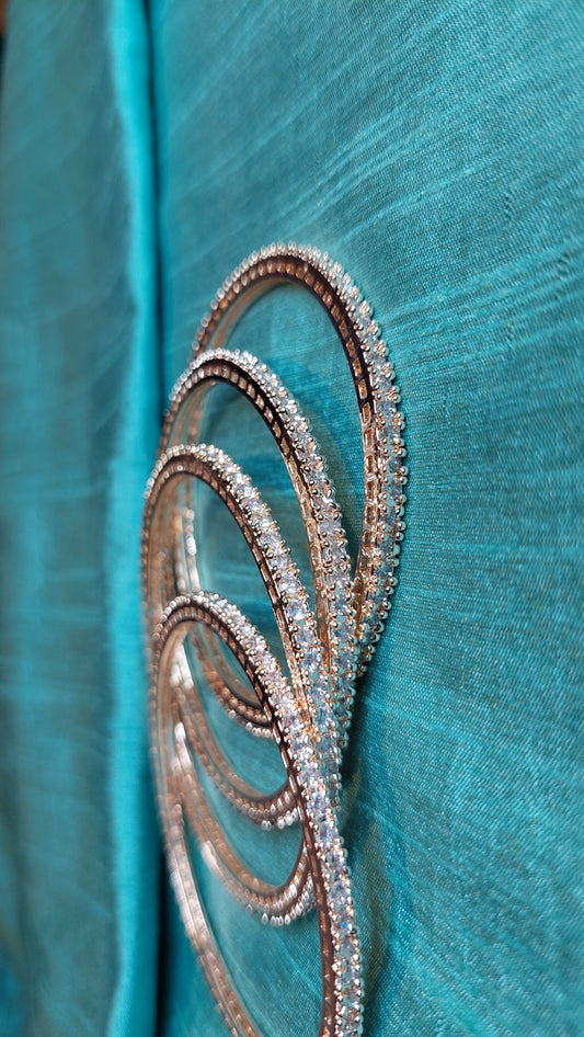 ROSE GOLD A.D. STONE BANGLES