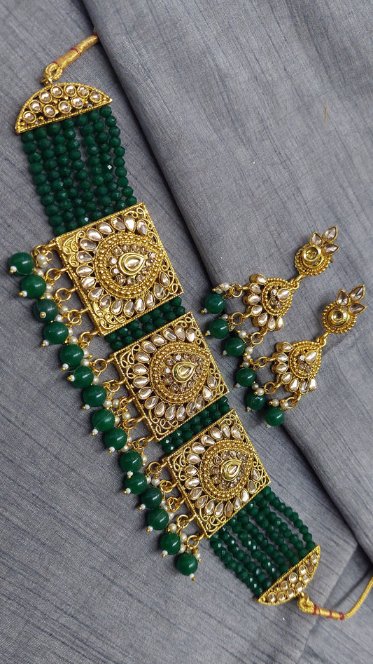 GOLD & GREEN CHOCKER SET