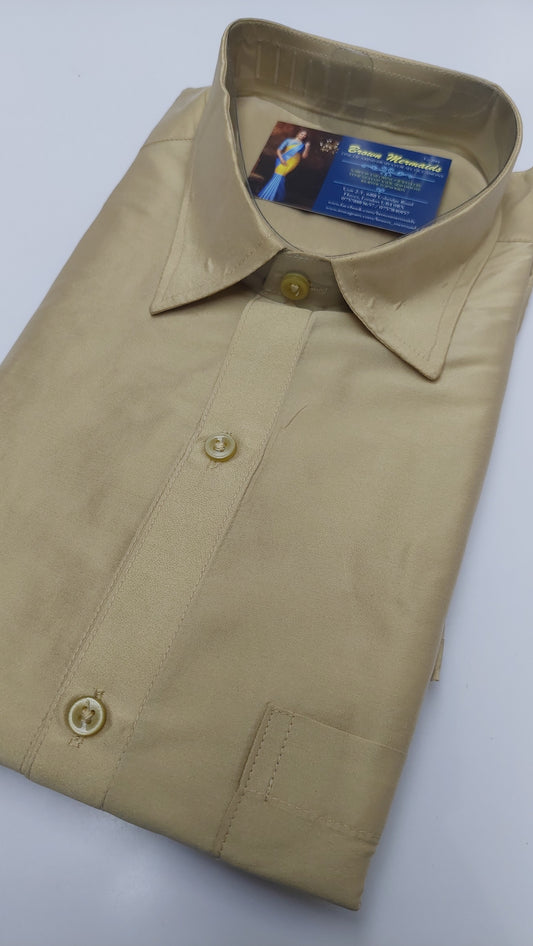 BEIGE SILK SHIRT