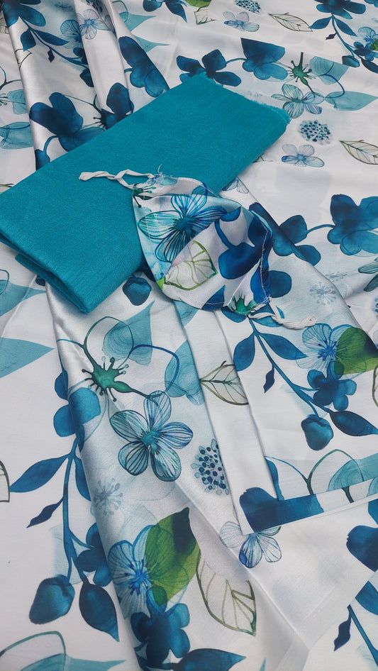 PRINTED SATIN SAREE 003