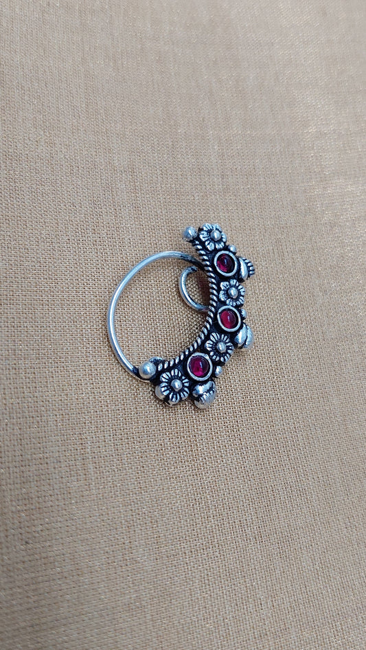 SILVER NOSE NATH (LARGE)