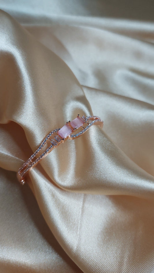 ROSE GOLD BANGLE (BABY PINK)