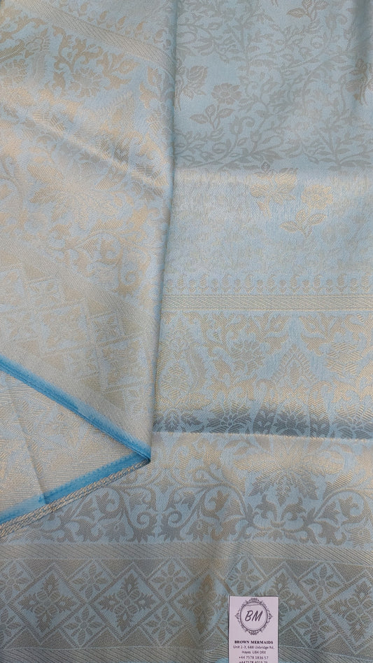 KANJI SEMI SILK ULTRA SOFT PATTU IN BABY BLUE