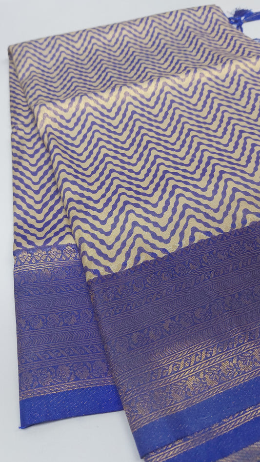 ZIG ZAG SEMI SILK (BLUE)
