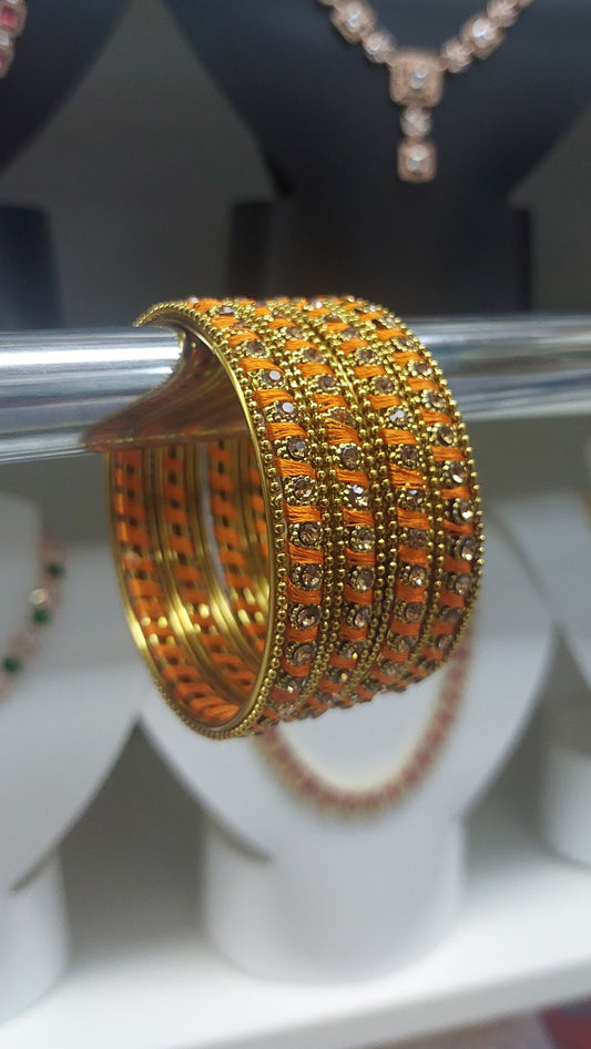 ORANGE & ANTIQUE GOLD SET