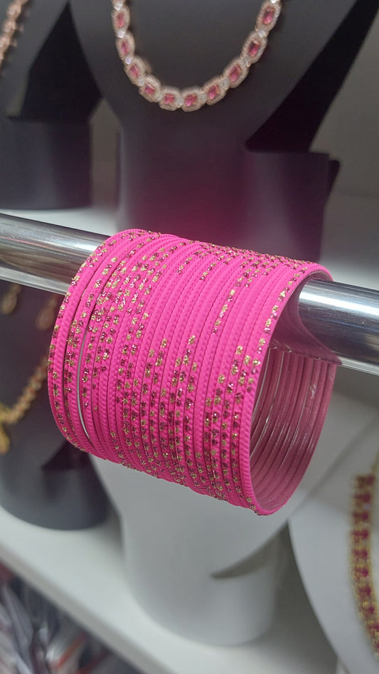 SHOCKING PINK BANGLES