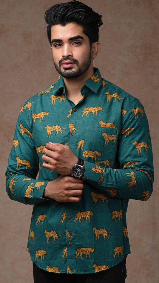 COTTON BLOCK PRINT SHIRT