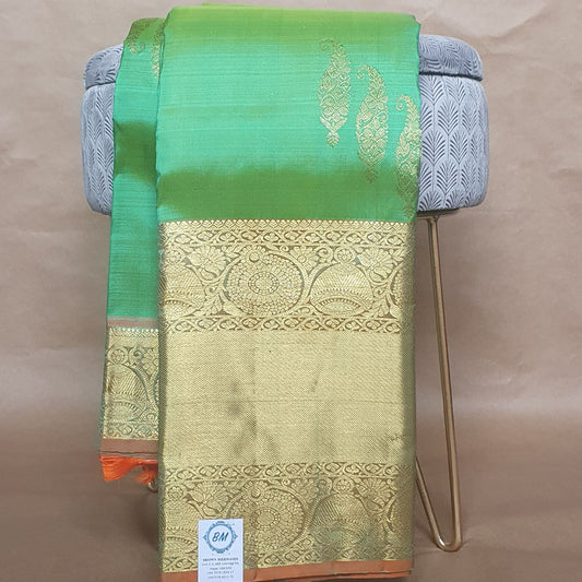 GREEN & PEACH PURE KANJIPURAM